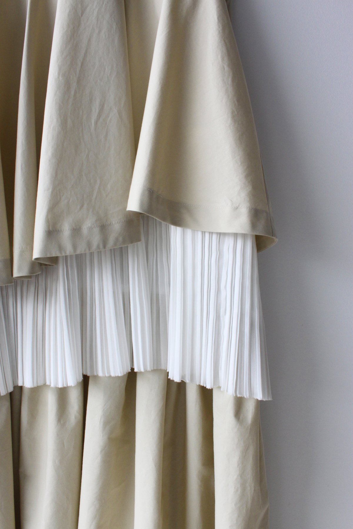 NEW SEASON- Cotton tiered pleated dress