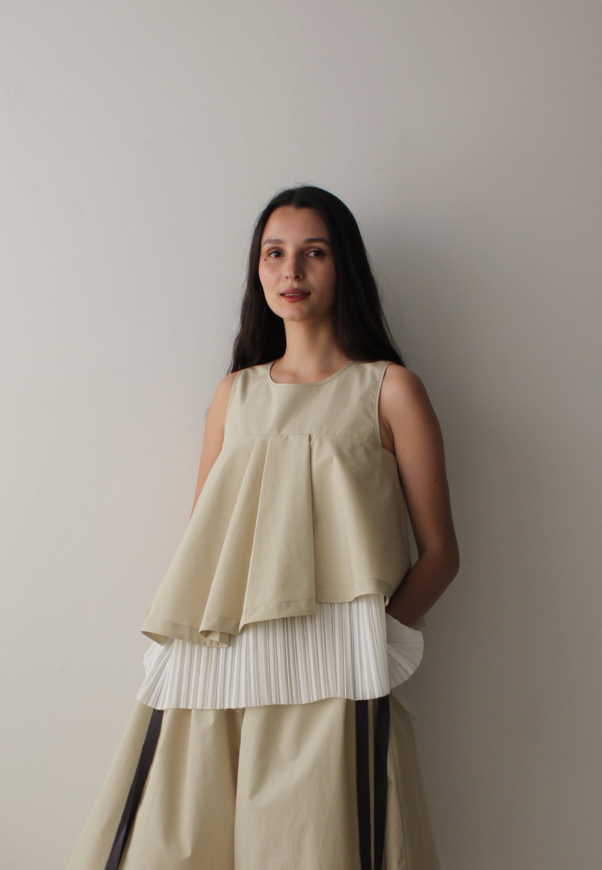 New Season- Tiered pleated top