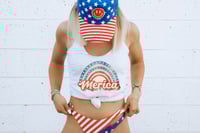 Image 1 of Merica Distressed - Women's Racerback Tank from PatriotsCo.com