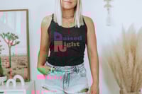 Image 1 of Raised Right Republican Patriotic Women's Racerback Tank