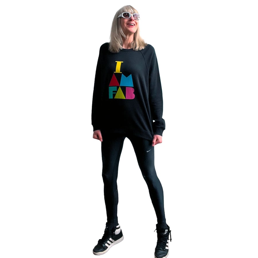 Image of I AM FAB unisex organic raglan sweatshirt