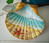 Image 1 of Hand decorated shell trinket dish beach theme