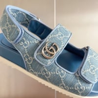 Image 4 of GG Double Strap Sandals 