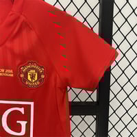 Image 4 of Manchester United Retro Kids 07/08 Home Jersey
