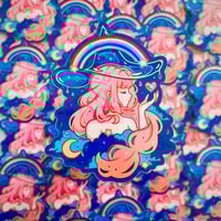 Image 1 of ‘Rainbow witch’ holographic sticker