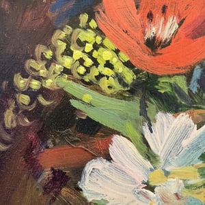 Image of 1940's, Swedish Still Life, ' Flowers', Axel Hamborn (1892–1971)