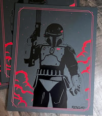 L.E. "Dark Hunter" Boba Fett print. 8.5x11 Double Foil