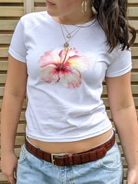 Image 3 of Tropical Flower Tee - White