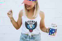 Image 1 of Trump 2024 Patriotic Eagle Republican Shirt Women's Racerback Tank