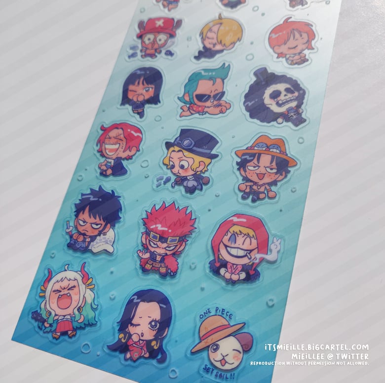 Image of [ONE PIECE] Pirates Clear Sticker Sheet