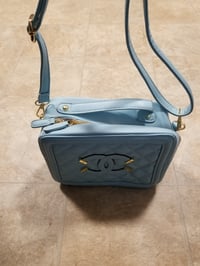 Image 1 of Chanel Bag Square Baby Blue