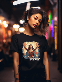 Image 2 of Wonder Woman "Worship" Hoodie/Tee