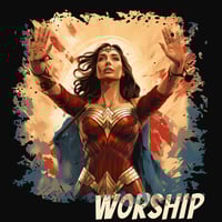 Image 3 of Wonder Woman "Worship" Hoodie/Tee
