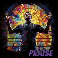Image 3 of Black Panther "Praise" Hoodie/Tee