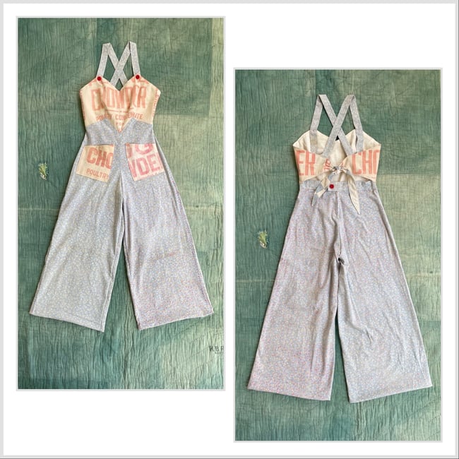 Sweetheart Overalls in Feedsacks