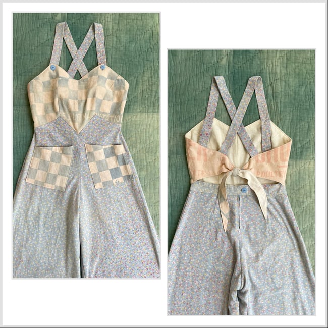 Sweetheart Overalls in Feedsacks