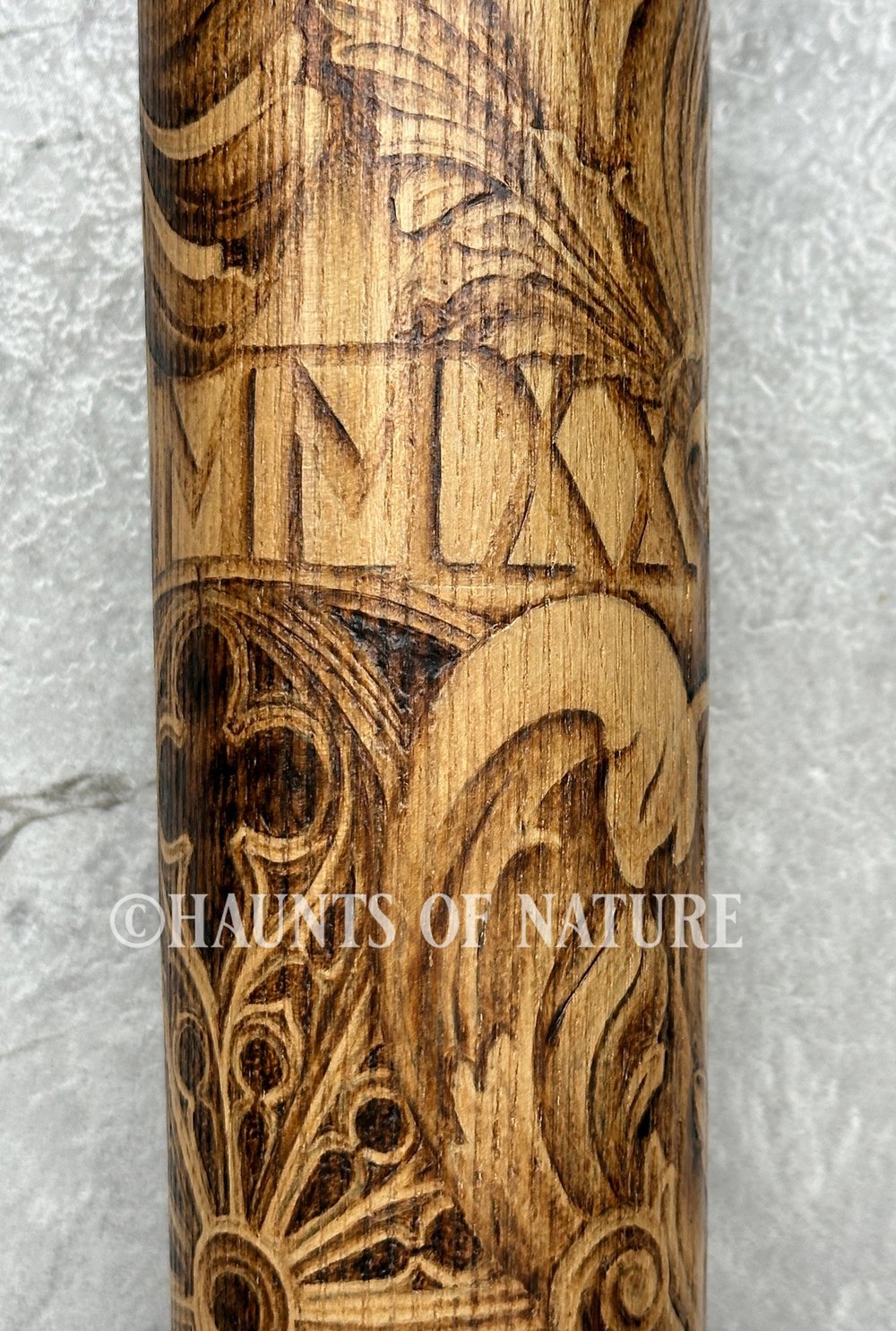 Wood Burned Baseball Bat