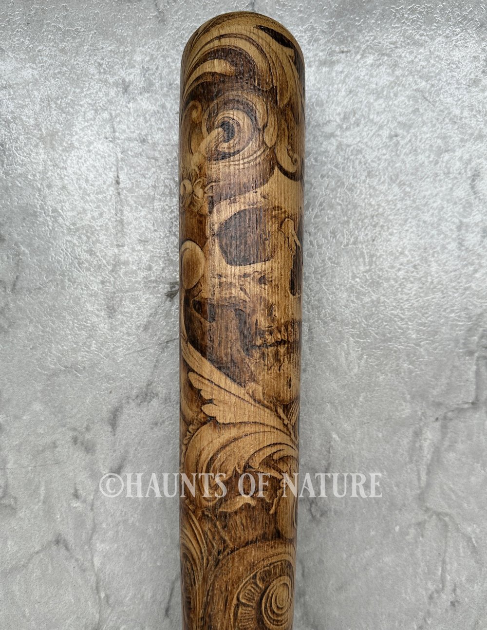 Wood Burned Baseball Bat