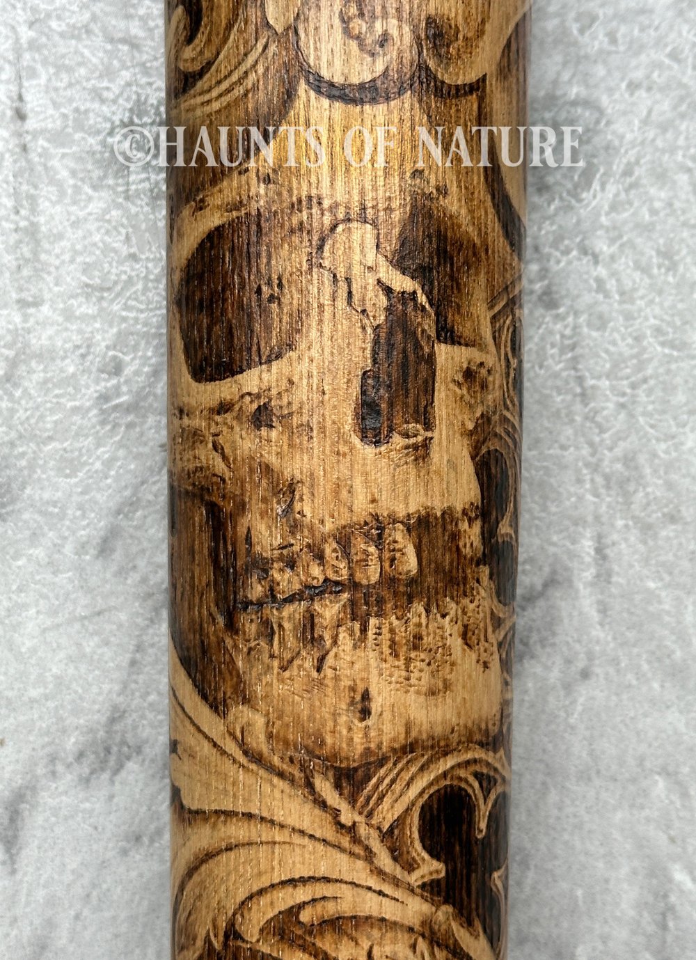 Wood Burned Baseball Bat