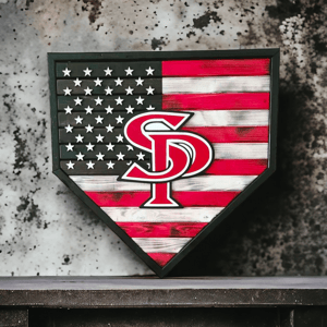 Image of CUSTOM Wooden Home Plate Sign