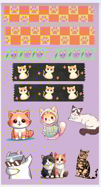 Cat lovers Sticker Sheet Collection