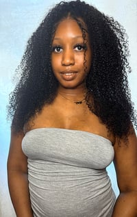 Image 1 of Kinky Curly Lace Frontal Wig with Pre-cut lace 