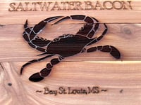 Image 3 of Saltwater Bacon Wood Sign customizable