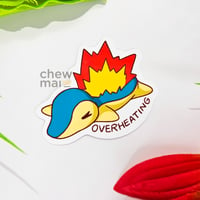 Cyndaquil Overheating Vinyl Sticker