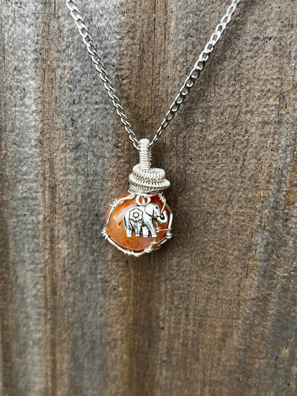 Image of STONED CARNELIAN (elephant charm)