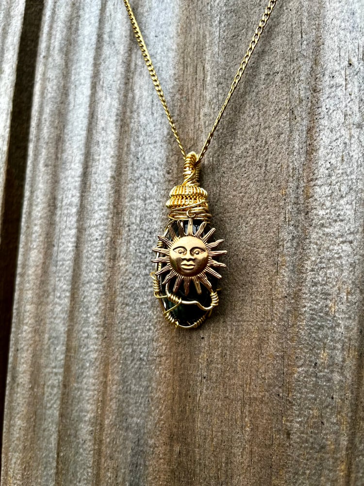 Image of STONED LABRADORITE with sun charm
