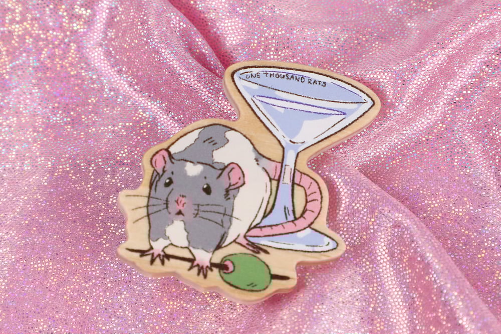 Image of Fancy Rat Wooden Pins π