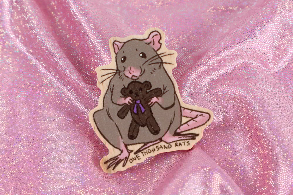 Image of Fancy Rat Wooden Pins π