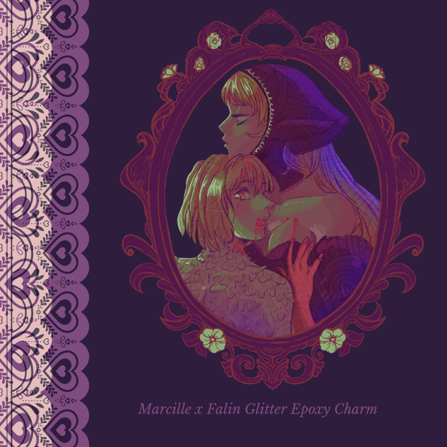3.5” Marcille x Falin Dungeon Meshi Glitter Epoxy Charm
