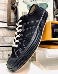 Image 12 of VEGANCRAFT vintage lo top black sneaker shoes made in Slovakia 
