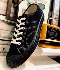 Image 13 of VEGANCRAFT vintage lo top black sneaker shoes made in Slovakia 