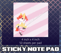 Image 1 of Pink Striped Phox Notes - Sticky Notes