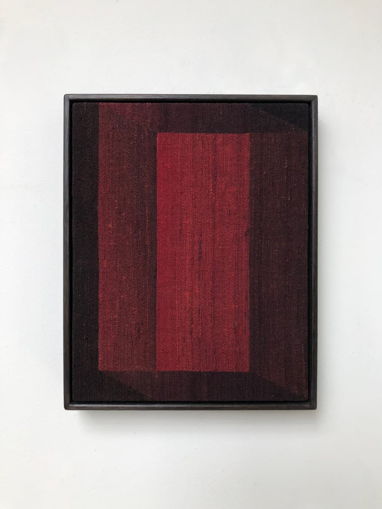 Image of small silk collage (red)