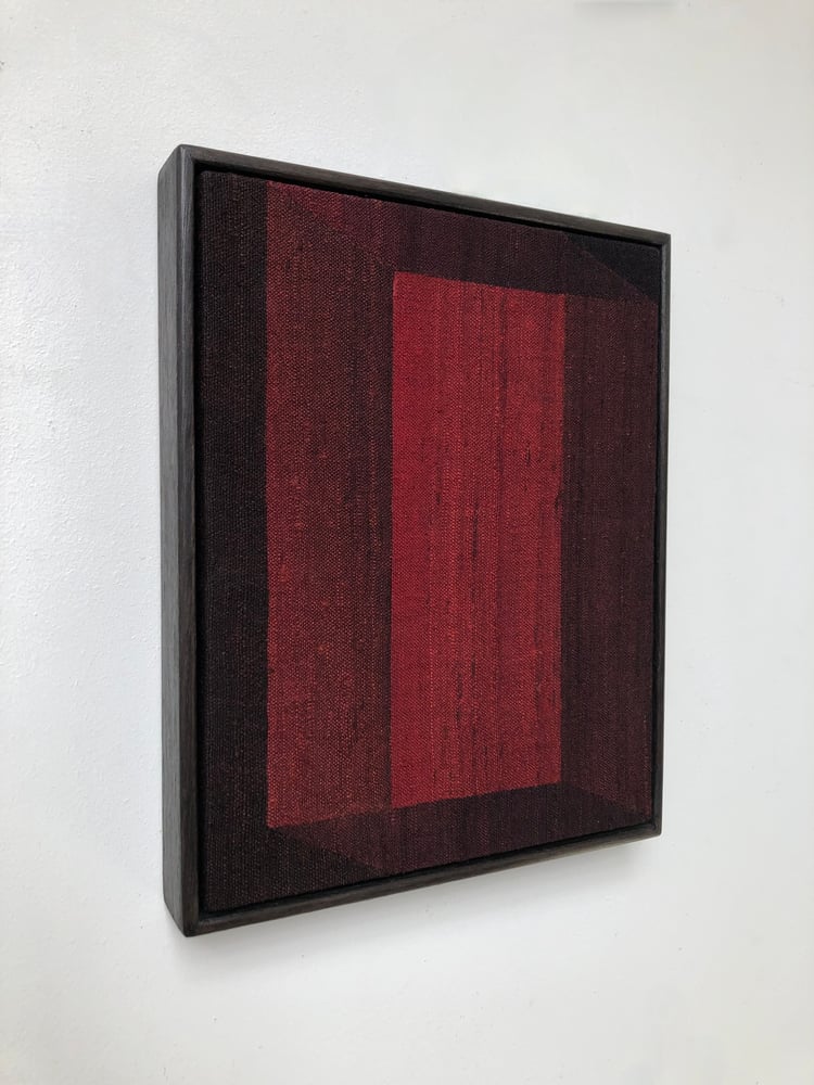 Image of small silk collage (red)