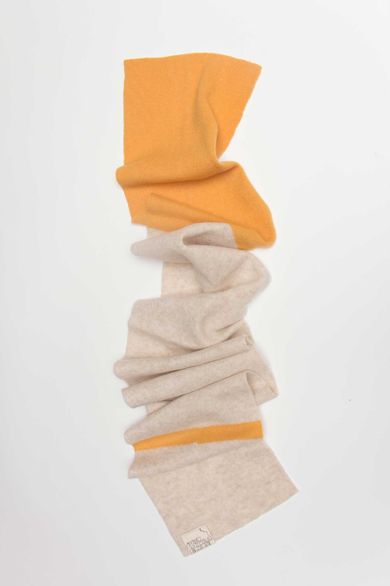 Image of Wind Knitted Scarf yellow linen