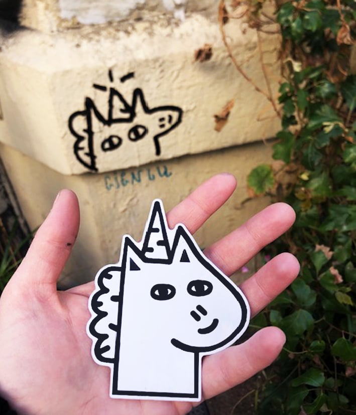 Image of Unicorn Head Sticker 