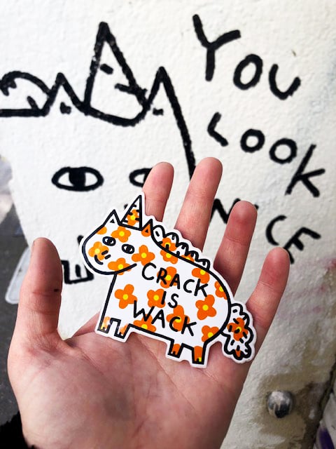 Image of Crack is Wack Vinyl Sticker