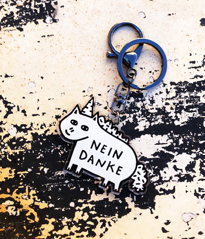 Image of  Nein Danke Keyring 