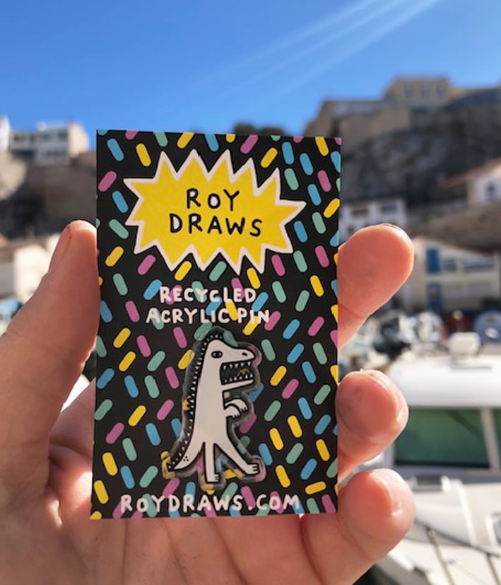 Image of Dinosaur Acrylic Pin