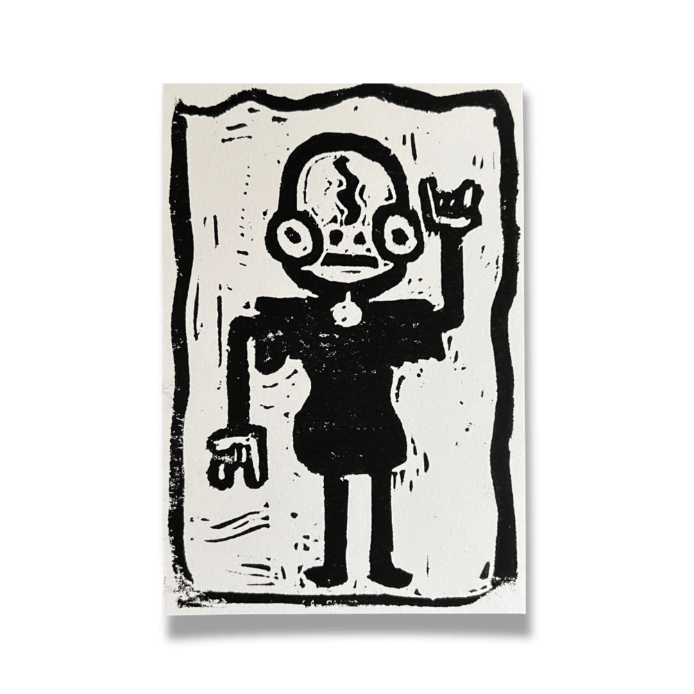 Image of “As Above, So Below-Average” Lino Print