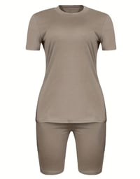 Image 2 of Casual Comfort Two Piece (khaki)