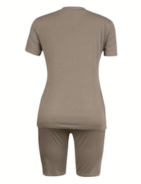 Image 3 of Casual Comfort Two Piece (khaki)