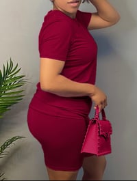 Image 1 of Casual comfort two piece (wine red)