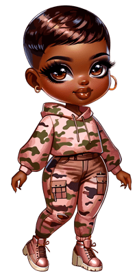 CAMO GIRL # 3 HOODIE