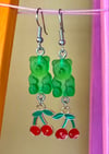 Sweet Treats - Gummy Bear Earrings With Cherries