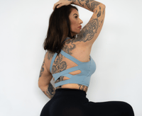 Image 1 of UPerform Elevate Cross Back Bra- Blue